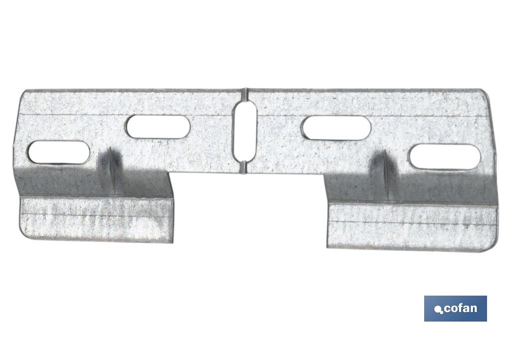 PLACA COLGADOR DOBLE 130 MM CON HUECO 42 MM
