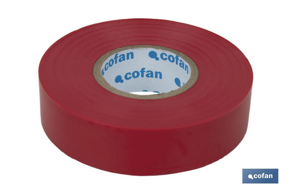 CINTA AISLANTE 180 Micras ROJA 19mmX20 Metros
