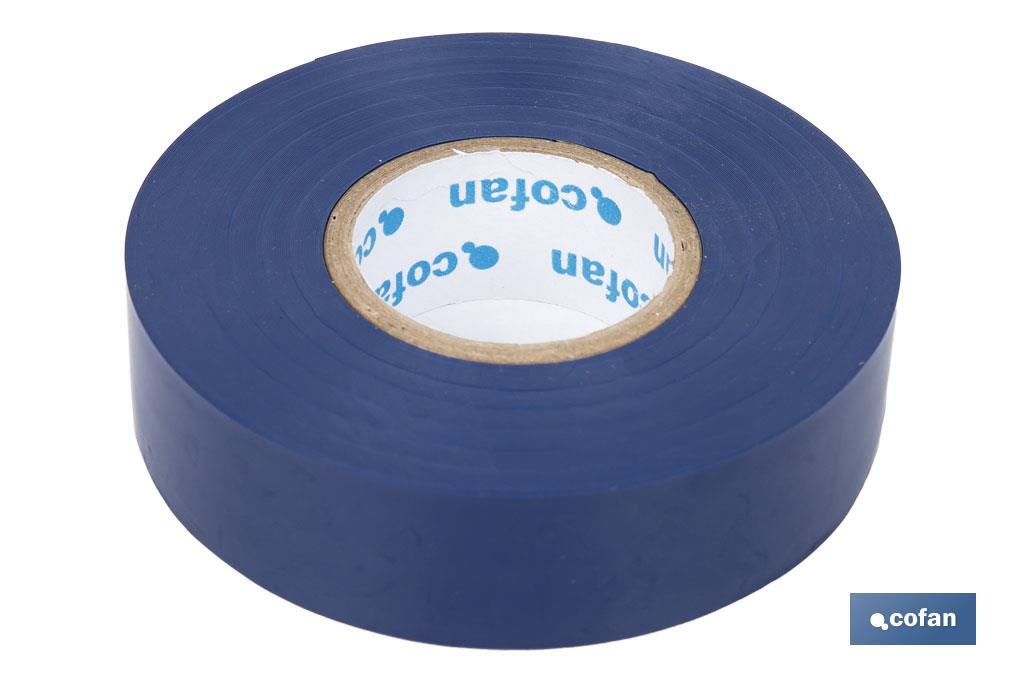CINTA AISLANTE 180 Micras AZUL 19mmX20 Metros venta unitaria