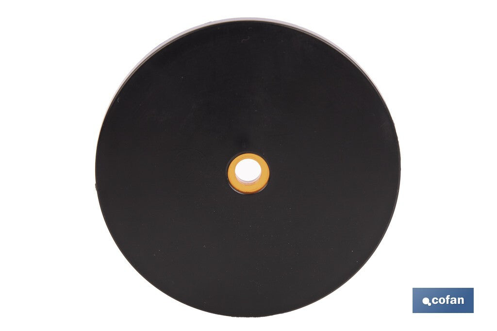 CATADIÓPTRICO REDONDO ÁMBAR Ø60 MM CON AGUJERO SIN TORNILLO