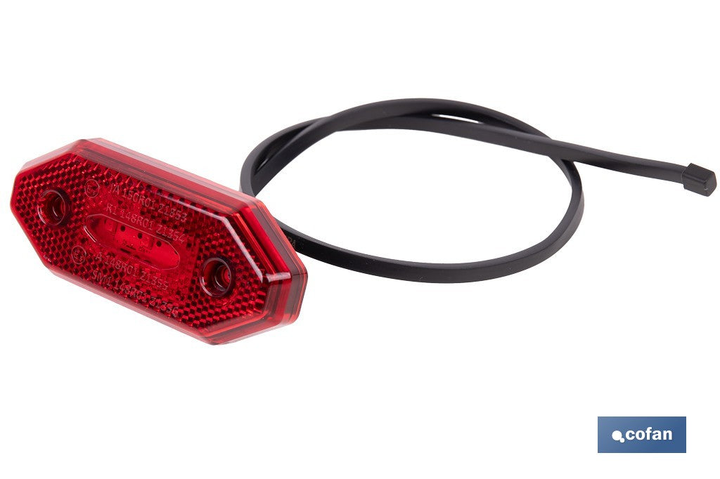 LUZ TRASERA LED CON REFLECTOR 12V/24V ROJA