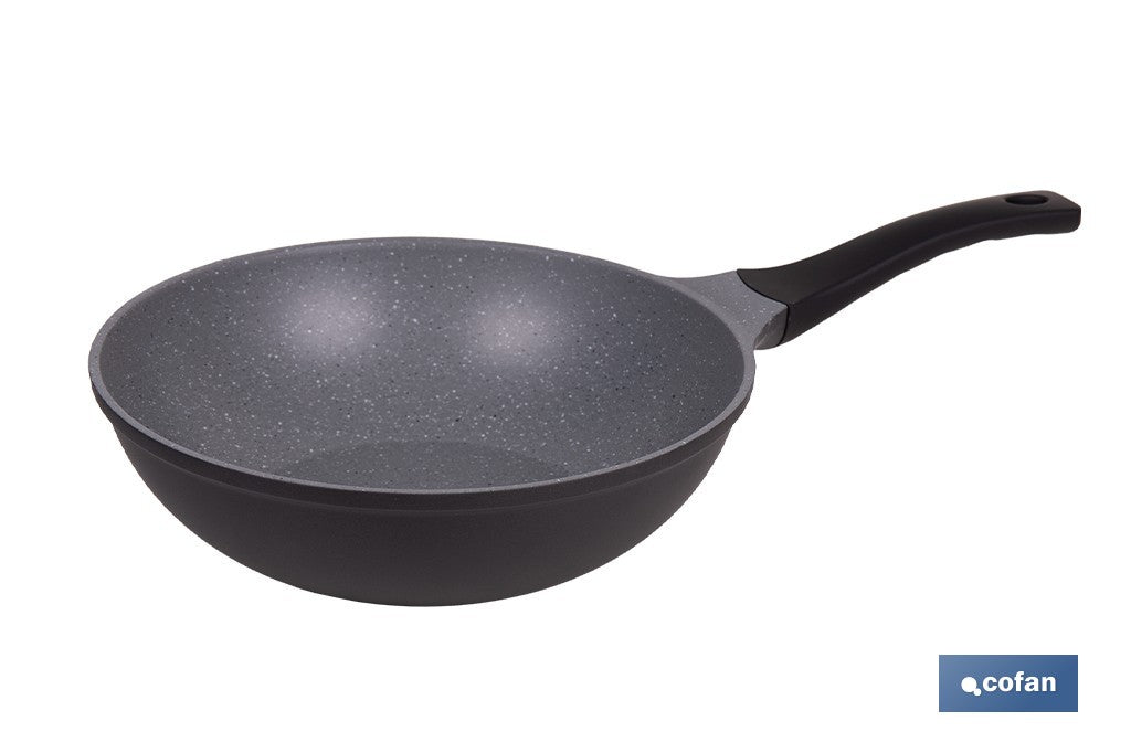 SARTÉN WOK DE INDUCCIÓN DE ALUMINIO FORJADO Ø30 CM ANZIO