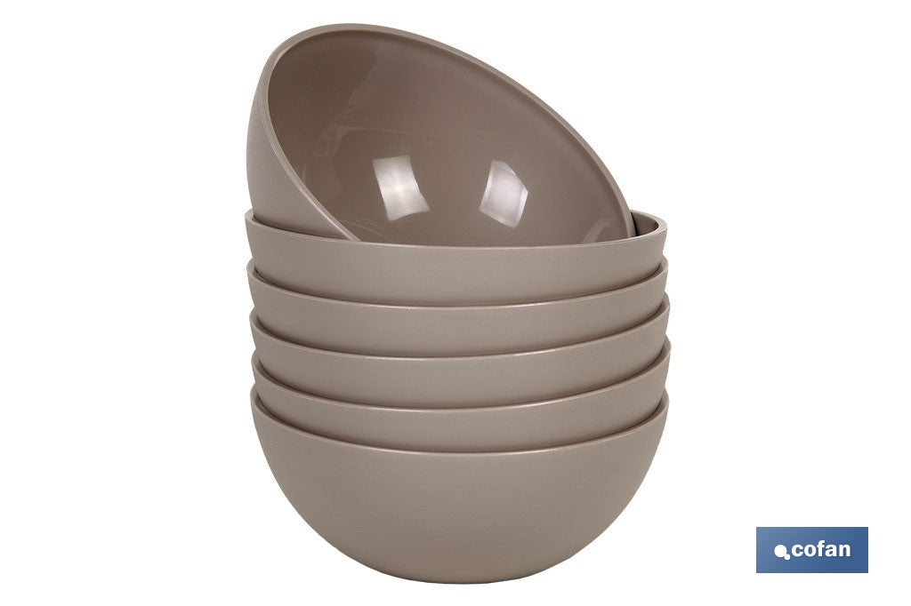 BOL MODELO ALBAHACA 300ML COLOR PIEDRA 12X5cm