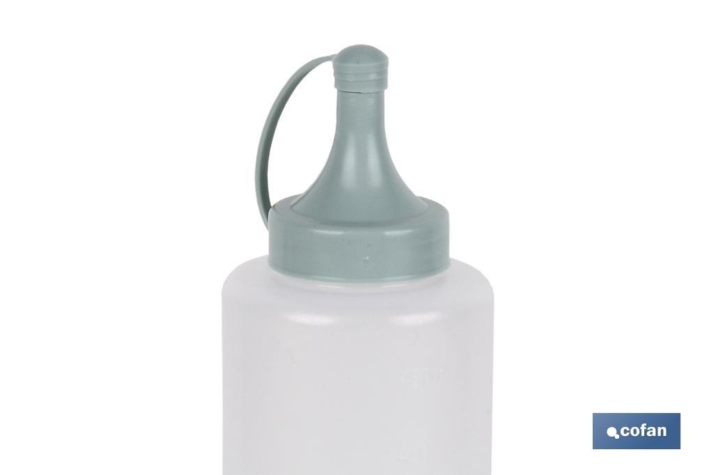 BOTELLA ACEITERA MODELO ALBAHACA 500 ML VERDE AGUA 6x23cm