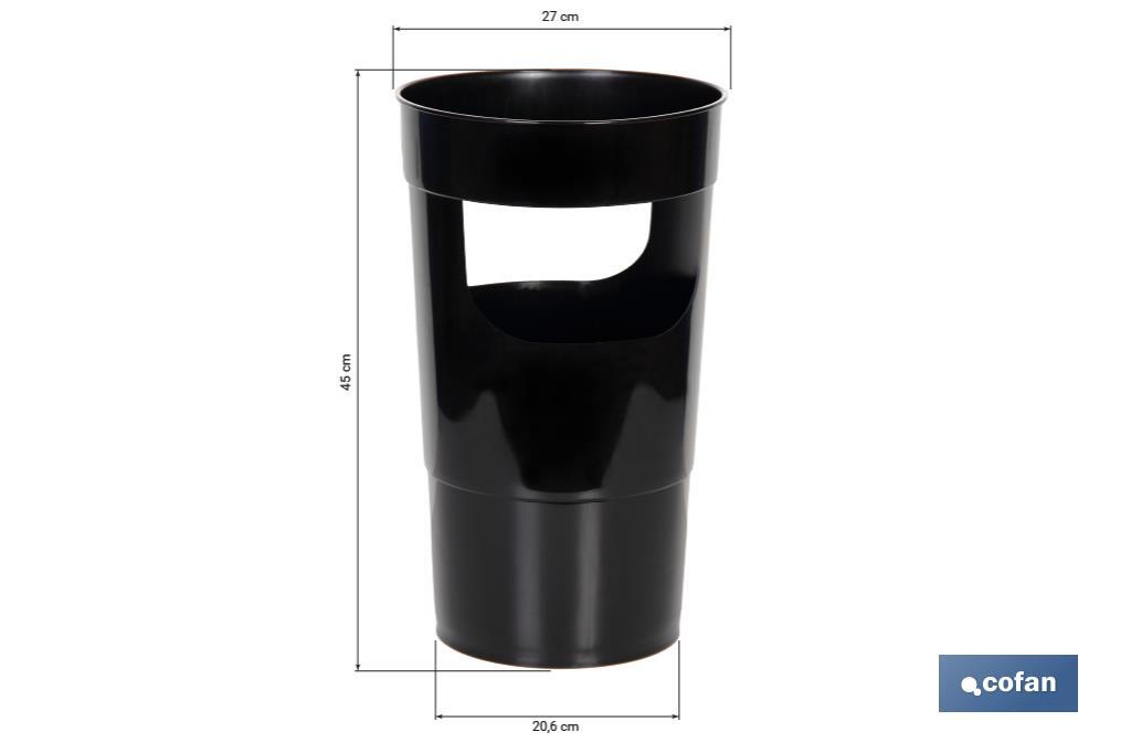 PARAGÜERO NEGRO POLIPROPILENO 27 X 20.6 X 45 CM