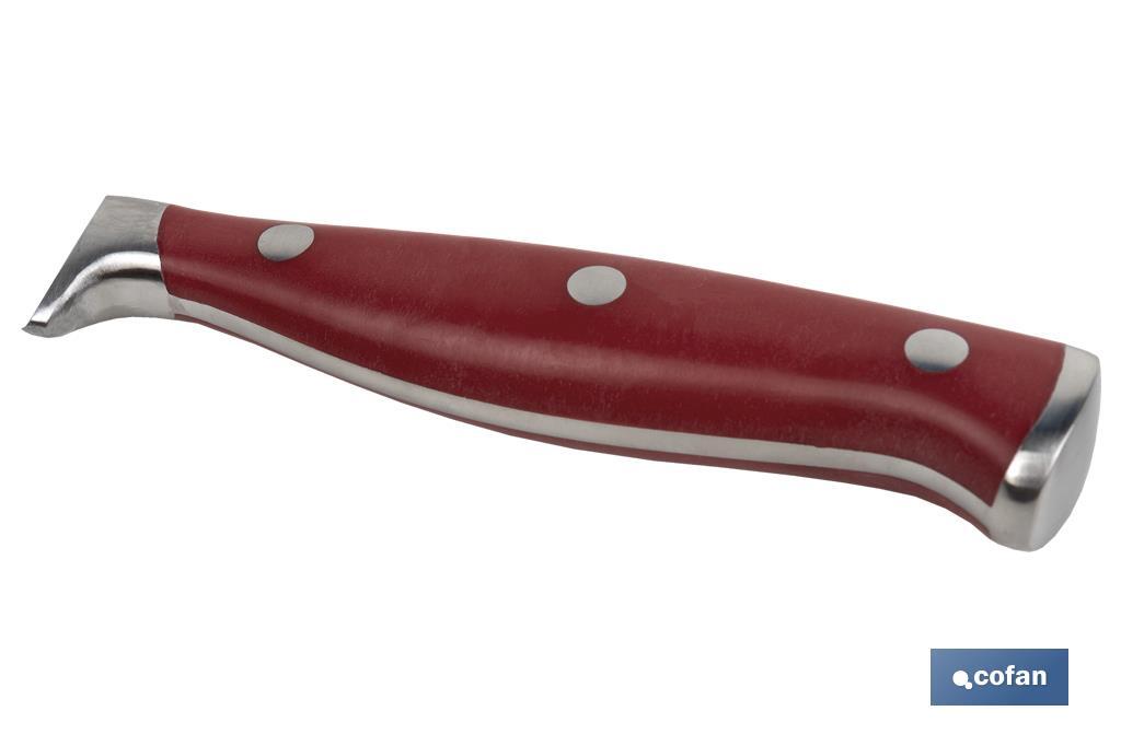 CUCHILLO VERDURAS HOJA13cm MODELO AGUACEJO ROJO