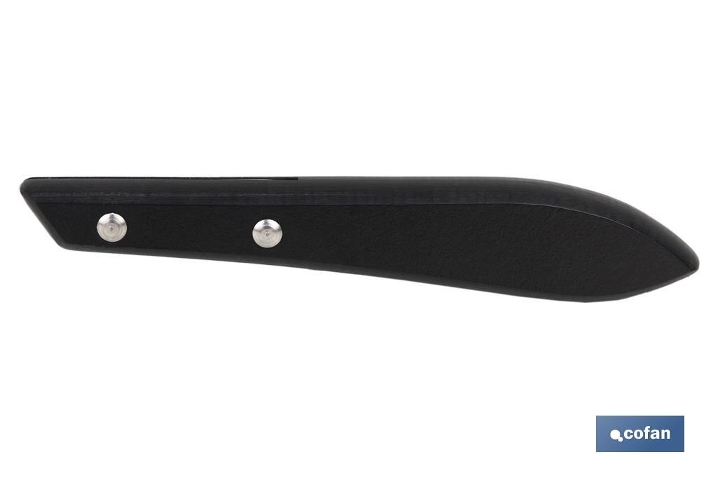 PACK 3 CUCHILLO CHULETERO MICRODENTADO HOJA 10cm MODELO GULASH NEGRO