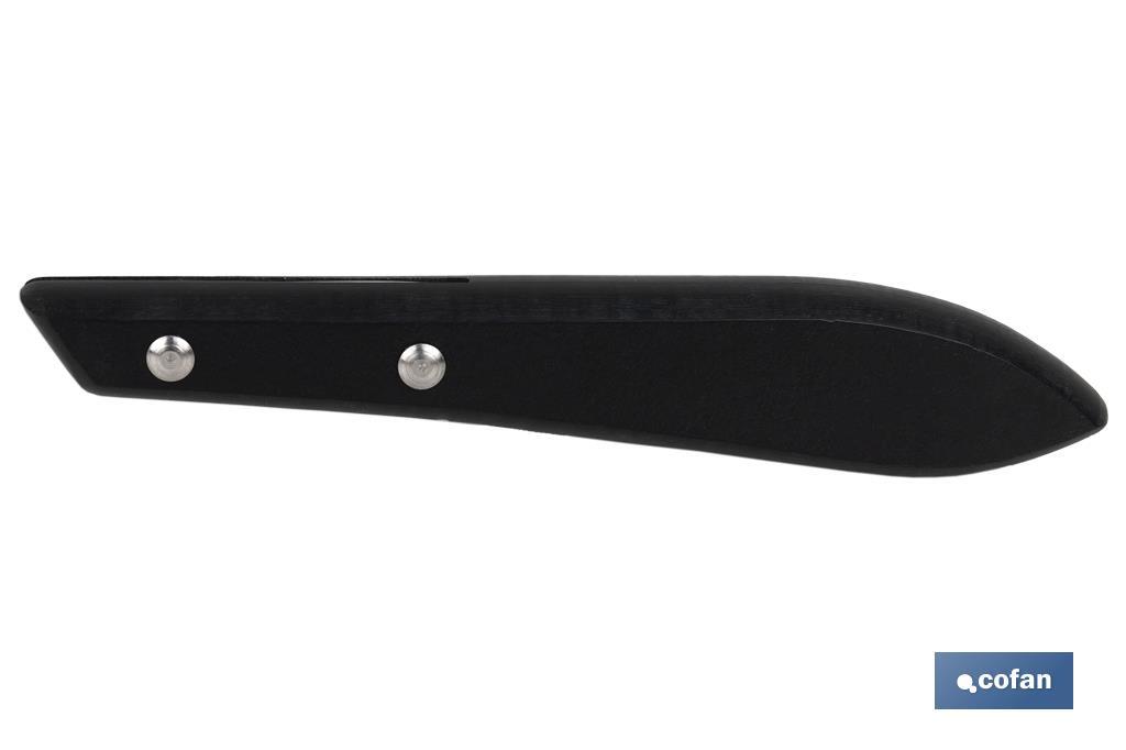 PACK 3 CUCHILLO DE MESA CON FILO HOJA 10cm MODELO GULASH NEGRO