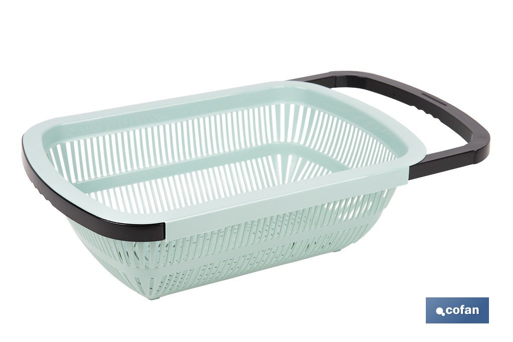 ESCURRIDOR RECTANGULAR EXTENSIBLE VERDE 50,5 X 24,5 X 11,5 CM