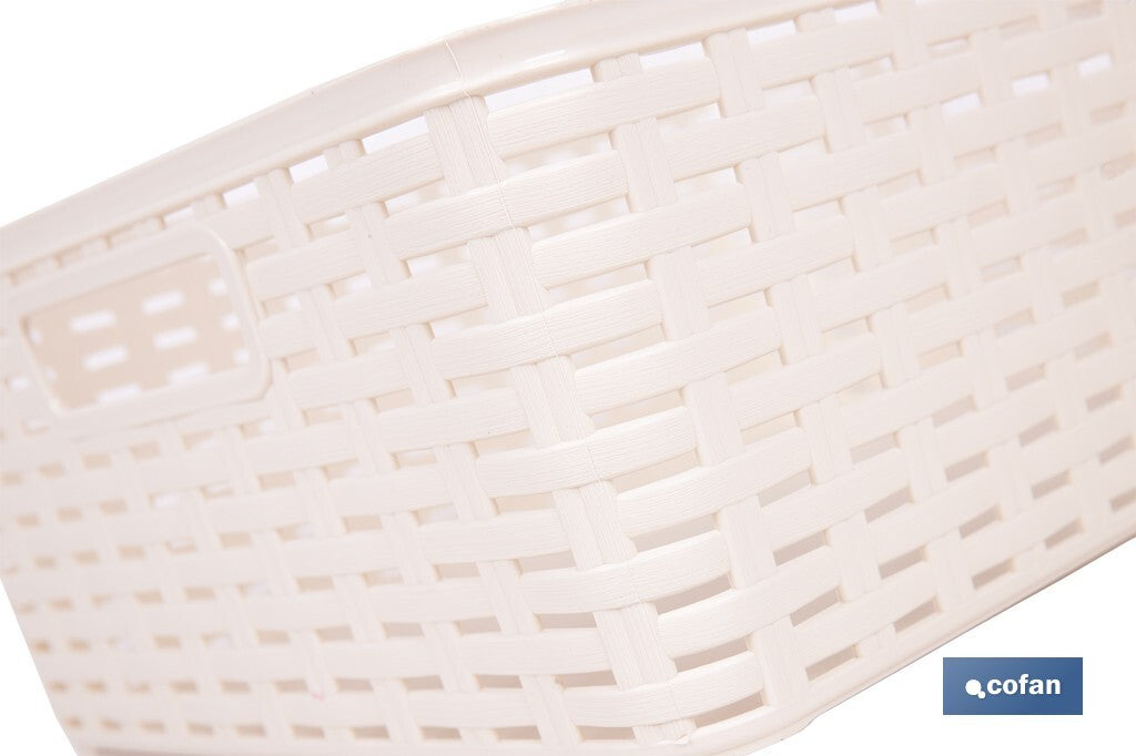 CESTA MULTIUSOS 12L 36X28X13.5 cm BEIGE venta unitaria