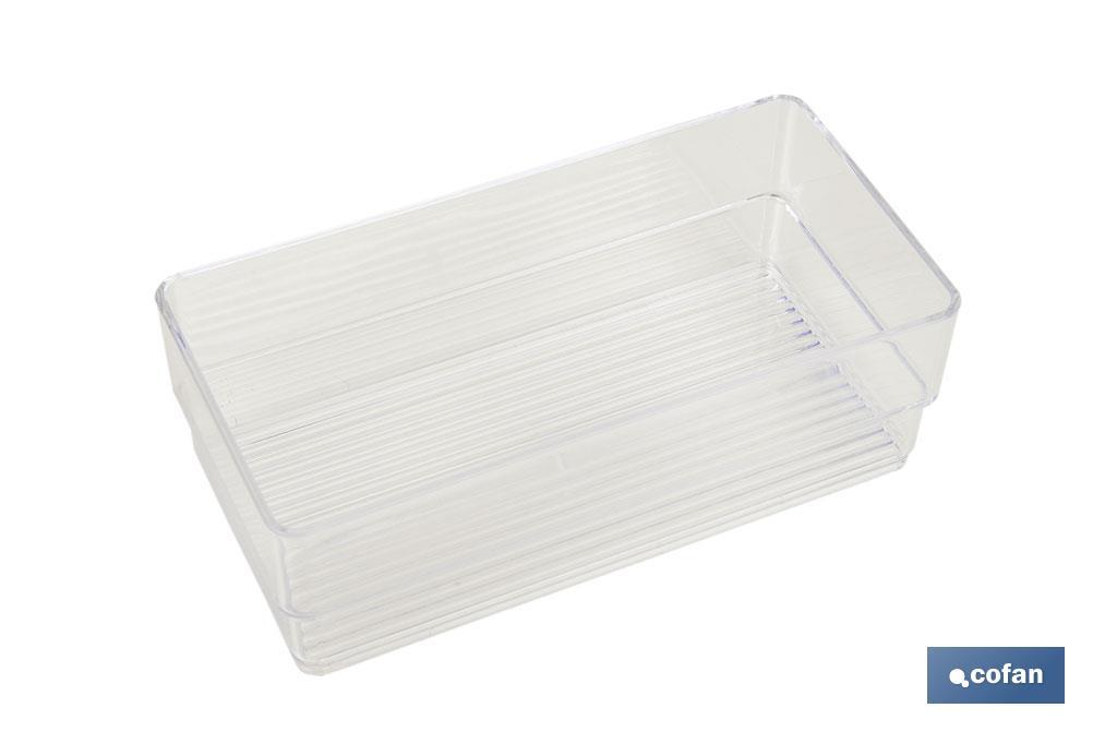 SET ORGANIZADOR COSMETIC 30X23X8cm TRANSPARENTE venta unitaria