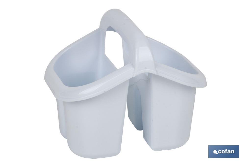 ESCURRECUBIERTOS CON ASA BLANCO 19.5X15.5X16cm venta unitaria