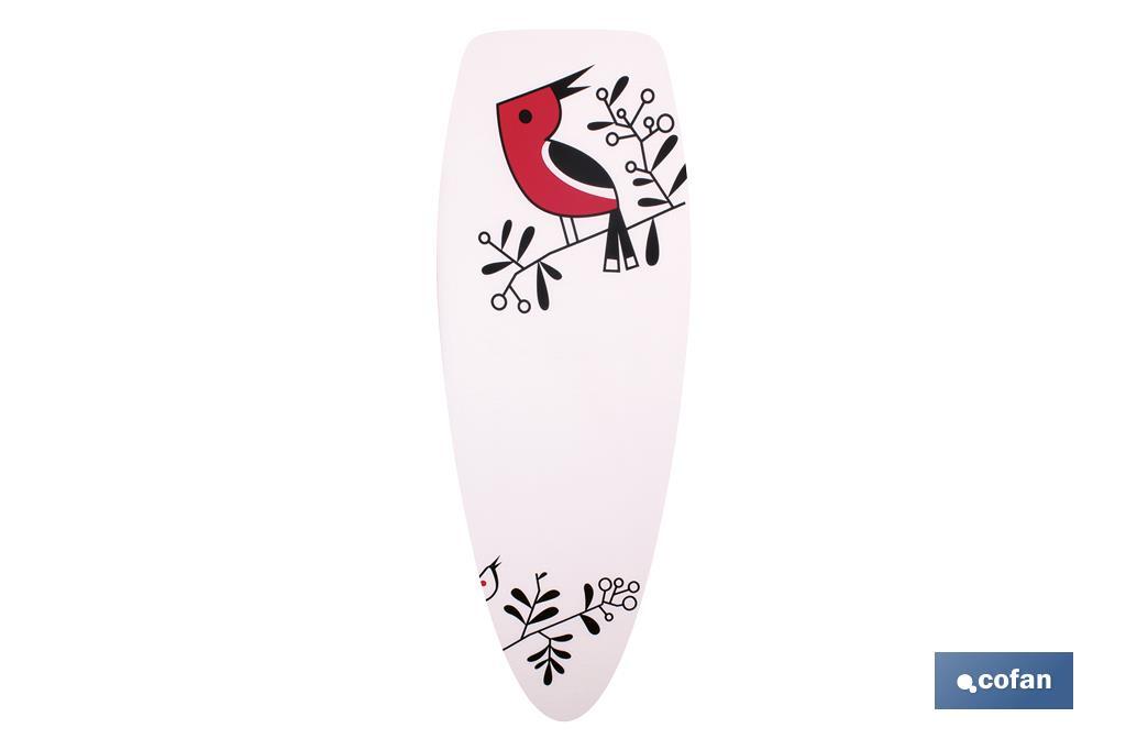 FUNDA TABLA PLANCHAR ACOLCHADA 135X53 PAJARO