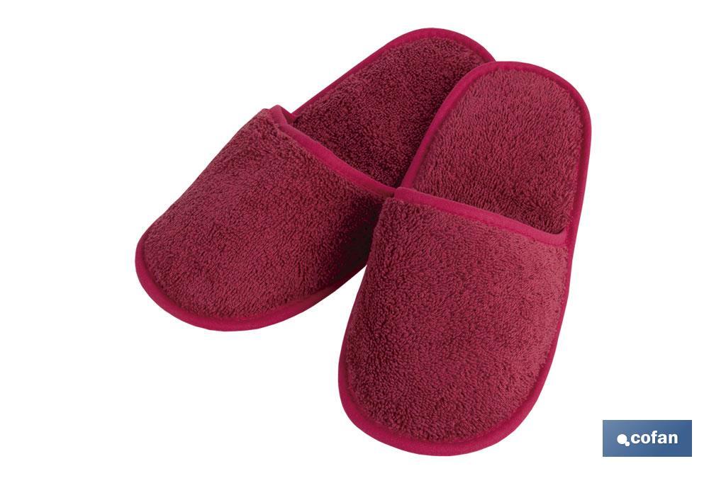 ZAPATILLAS BAÑO BURDEOS MODELO PARIS TALLA.L