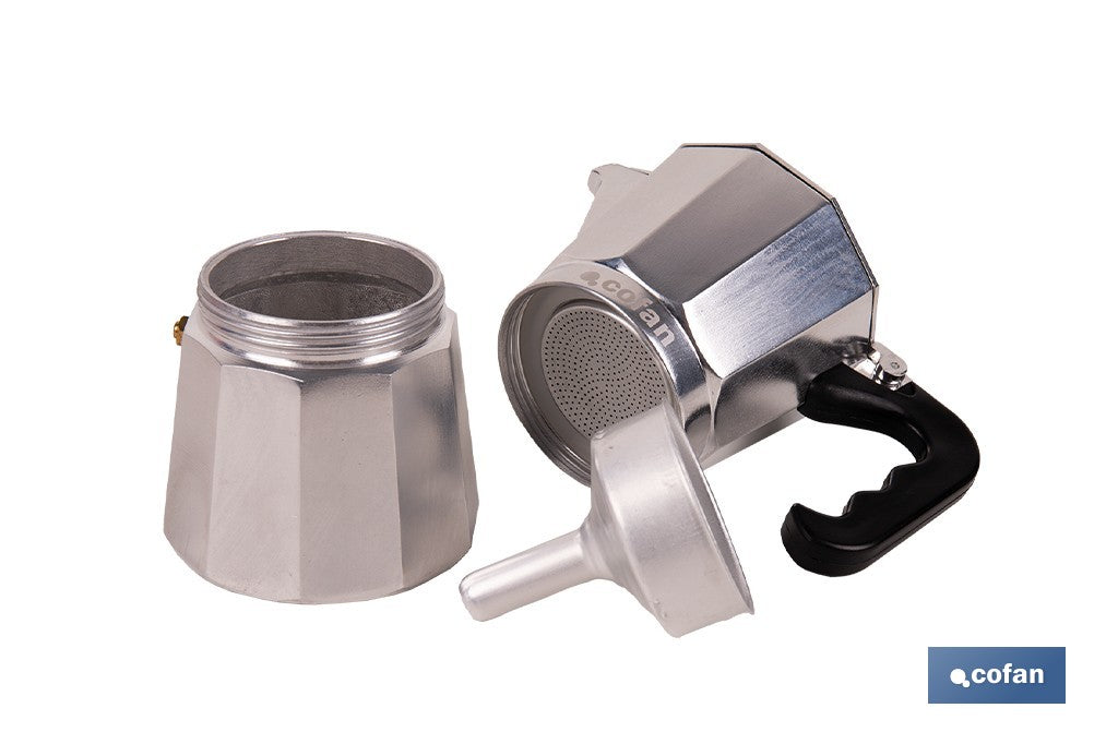CAFETERA ITALIANA DE ALUMINIO PARA INDUCCIÓN 6 TAZAS