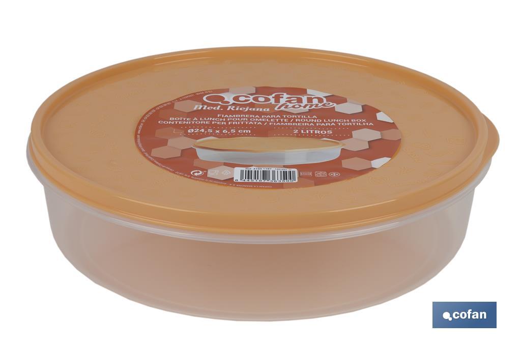 FIAMBRERA TORTILLA REDONDA NARANJA 24.5X6.5cm