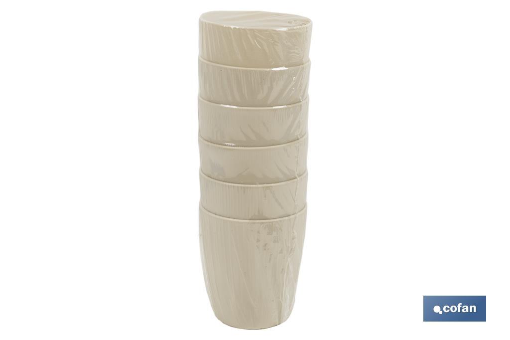 VASO DE AGUA BEIGE MODELO NARA 400ml