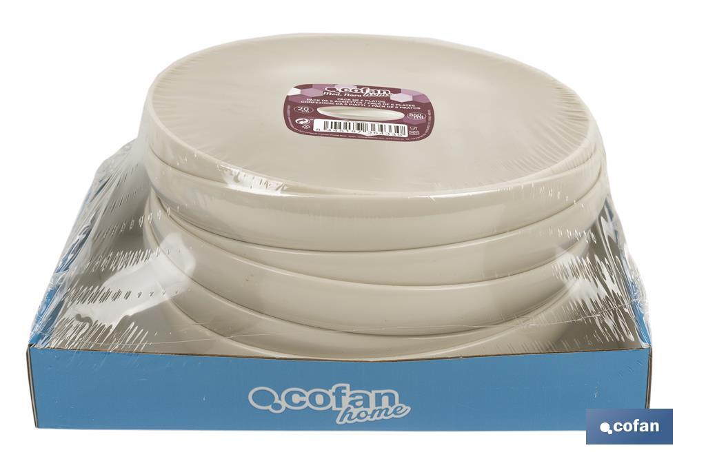 PLATO BEIGE 20cm MODELO NARA 850ml