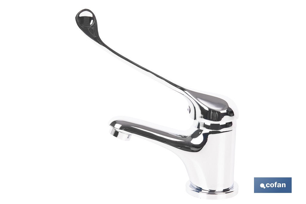GRIFO DE LAVABO MONOMANDO CON MANETA HIGIENICA