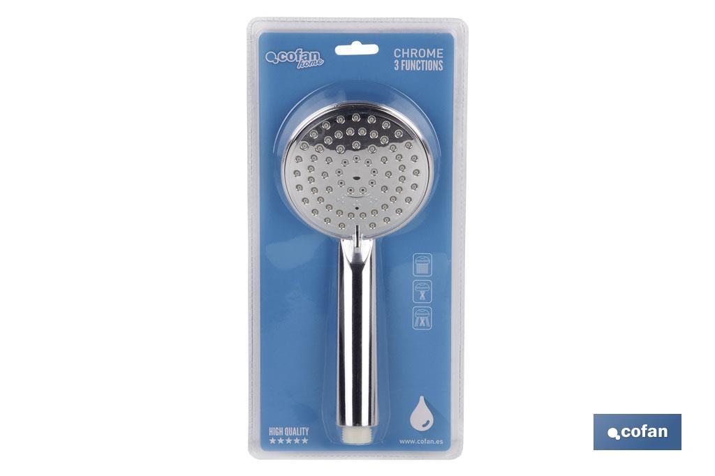 MANGO DUCHA CROMADO 3 FUNCIONES AHORRO AGUA