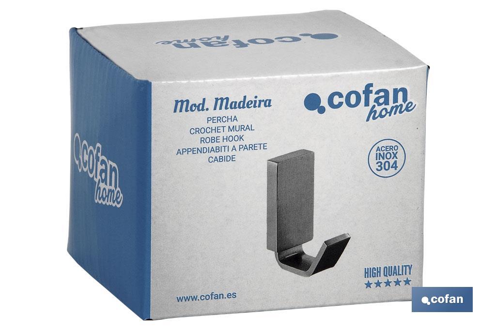 PERCHA GAMA MADEIRA INOX 304 SATIN
