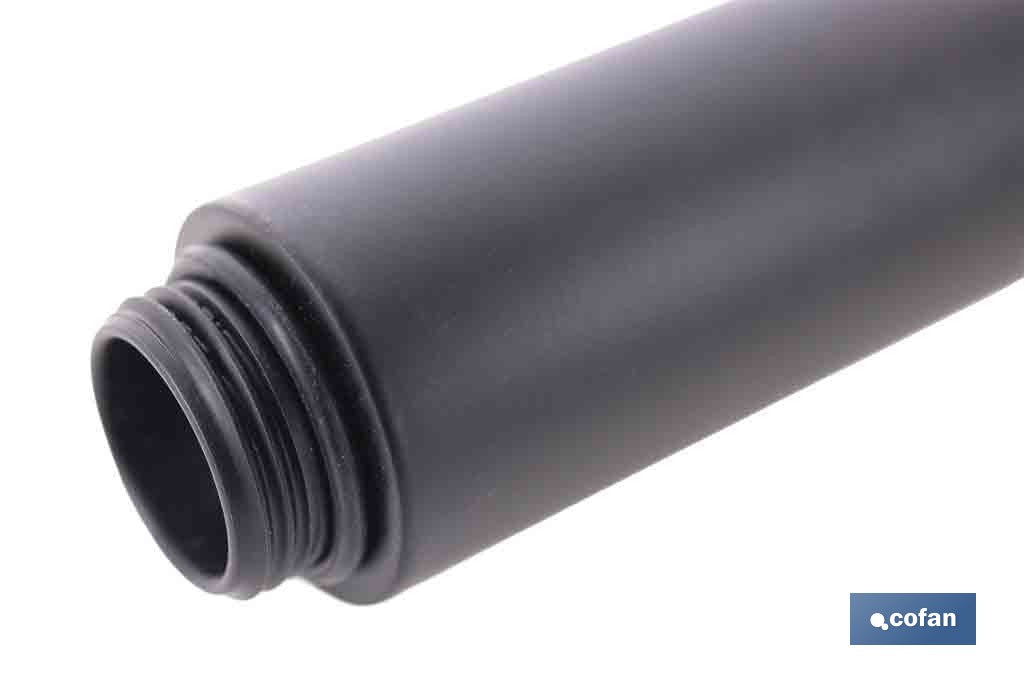 TUBO ALARGADOR DE DUCHA NEGRO M18 Ø24 200 MM