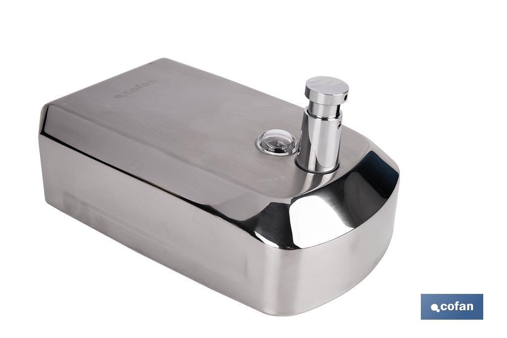 DOSIFICADOR DE JABÓN EN ACERO INOXIDABLE 304 CEPILLADO 1000 ML 12,6 X 6 X 20,3 CM