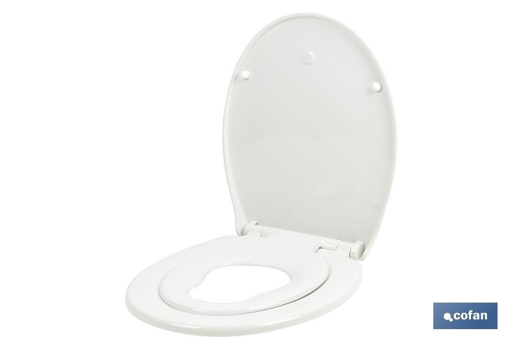 TAPA WC FORMA OVAL CON ASIENTO PARA NIÑOS 44.7 x 37.1 CM