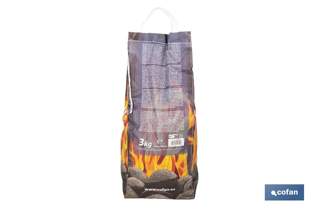 BOLSA BRIQUETAS CARBON VEGETAL 3 KGS