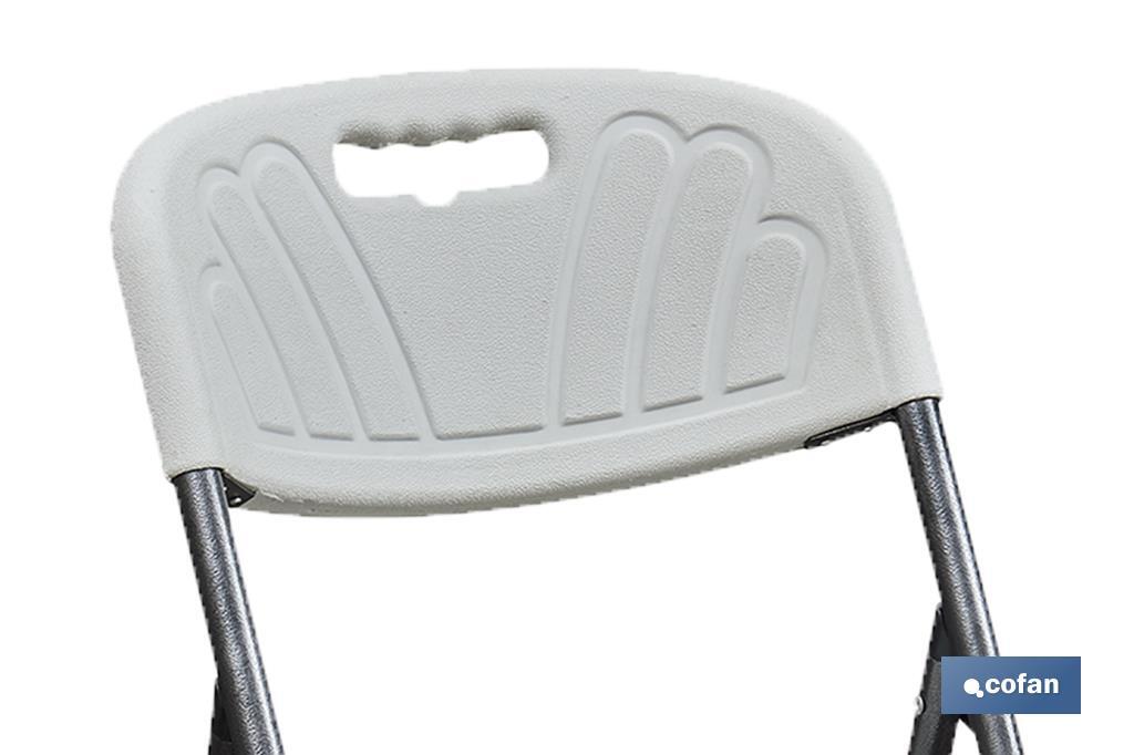 SILLA ALTA PLEGABLE BLANCA ALTURA ASIENTO 74cm