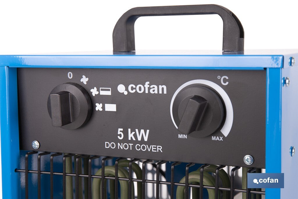 CALEFACTOR INDUSTRIAL DE 400 V TRIFÁSICO 30/2500/5000 W