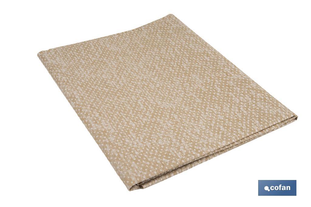 MANTEL ANTIMANCHAS RESINADO TEXTURA BEIGE 1,40 x 2,00m