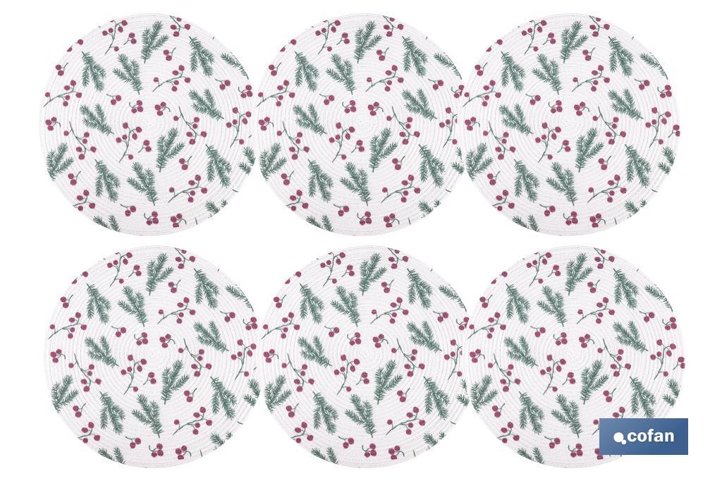 BAJOPLATO REDONDO ESTAMPADO HOJAS MEDIDA 38 CM