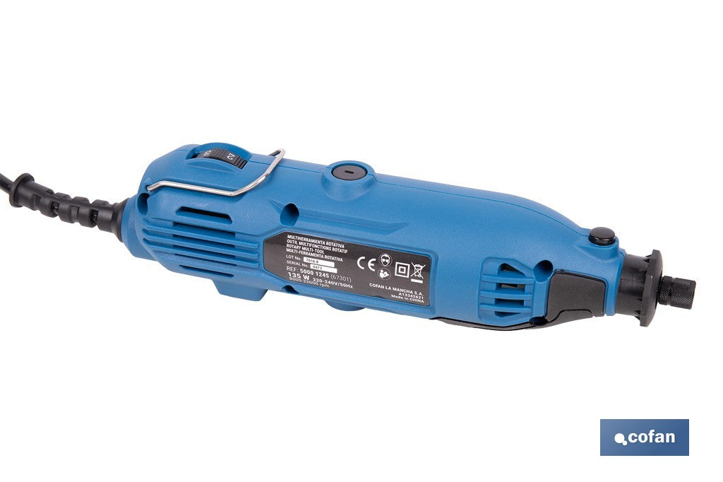 MULTIHERRAMIENTA ROTATIVA 135 W 8000-33000 RPM CON ACCESORIOS