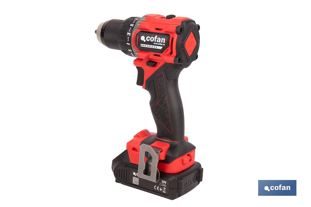 TALADRO ATORNILLADOR COMPACTO A BATERÍA LI-ION 20 V 1900 RPM 60 Nm