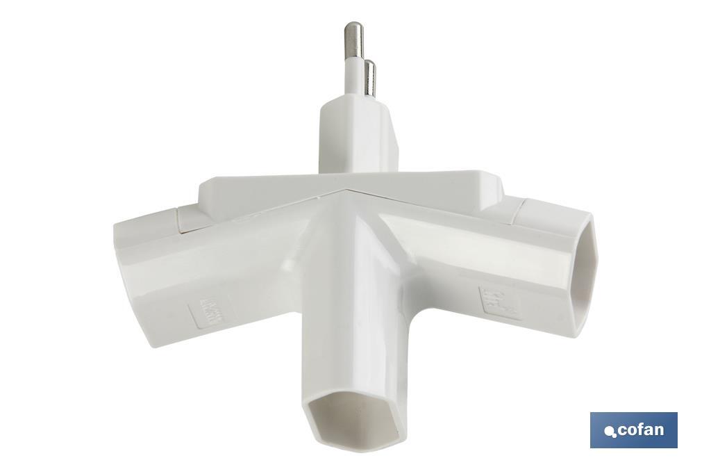 ADAPTADOR MULTIVIA 3 VIAS (10A-250V)