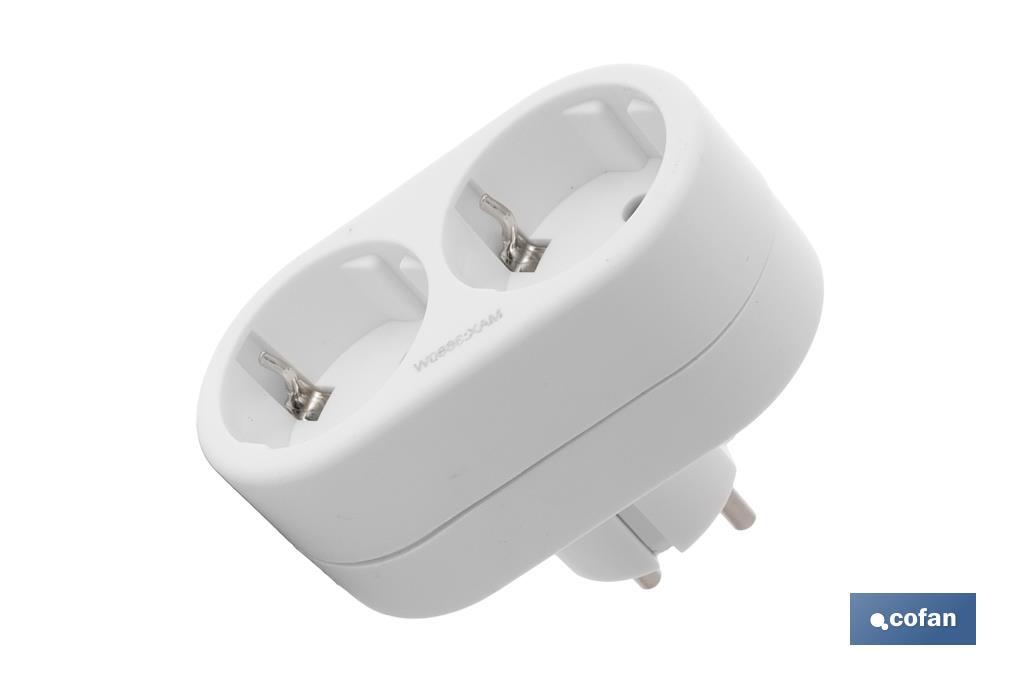 ADAPTADOR 2 VIAS FRONTAL SCHUKO (3.500w)