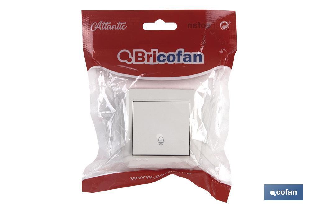 PULSADOR CAMPANA SUPERFICIE MODELO ATLANTIS 10A BLANCO