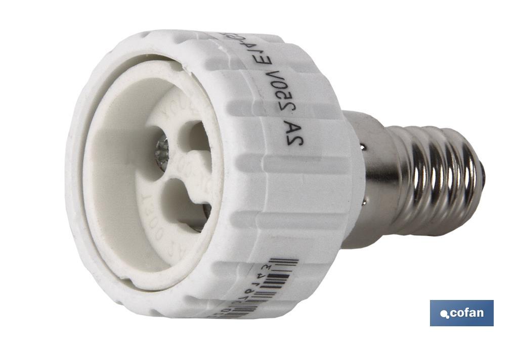 PORTALAMPARAS ADAPTADOR E14 - GU10