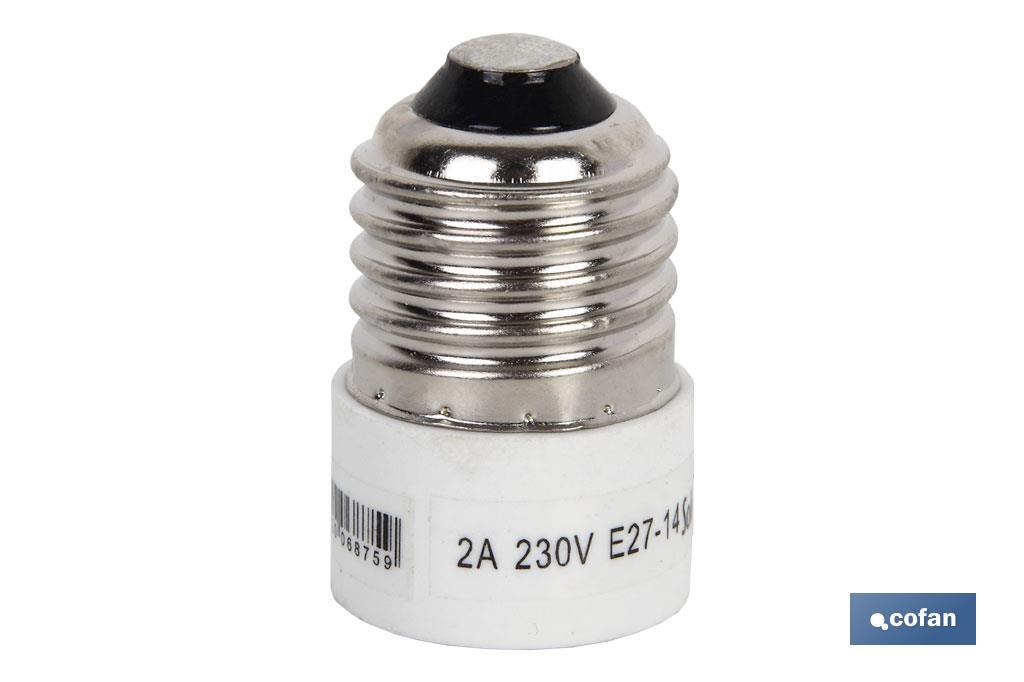 PORTALAMPARAS ADAPTADOR E27 - E14