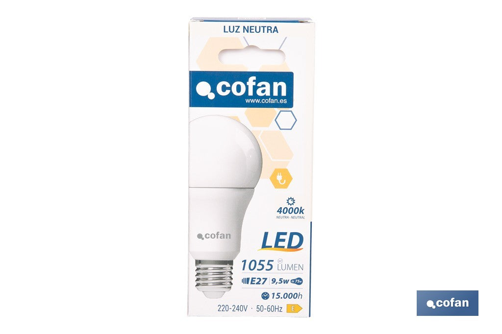 BOMBILLA LED CLASSIC E27 9.5 W 1055 LM 4000 K