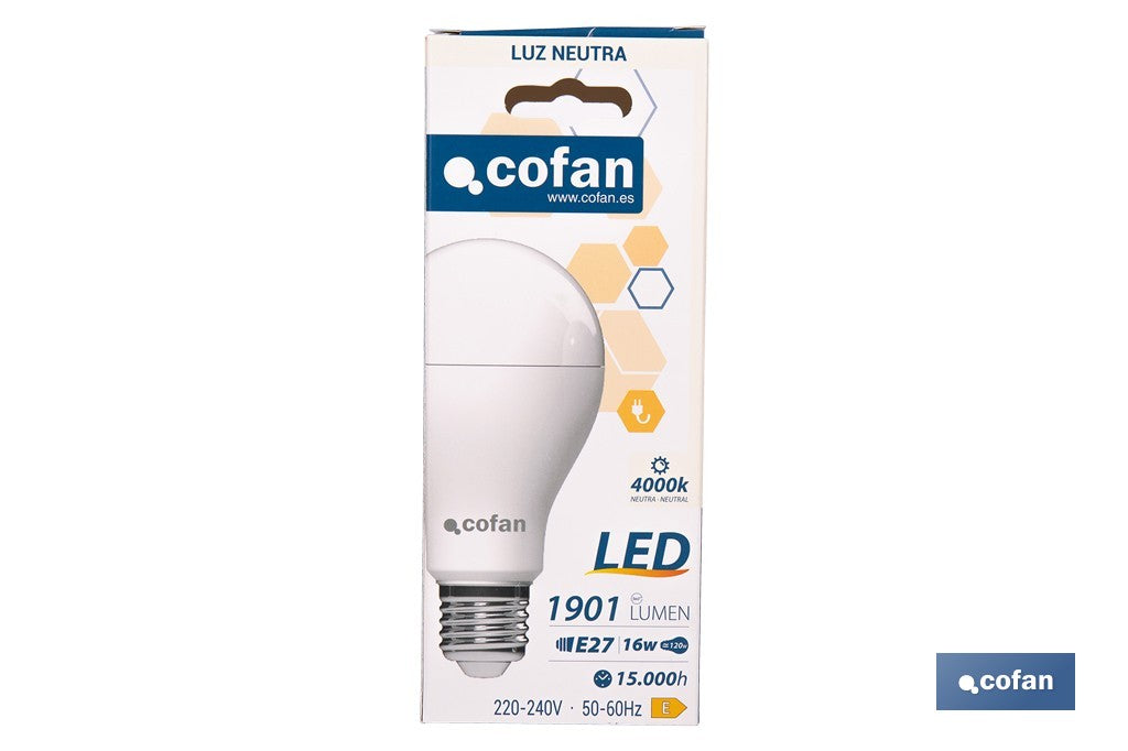 BOMBILLA LED CLASSIC E27 16 W 1901 LM 4000 K