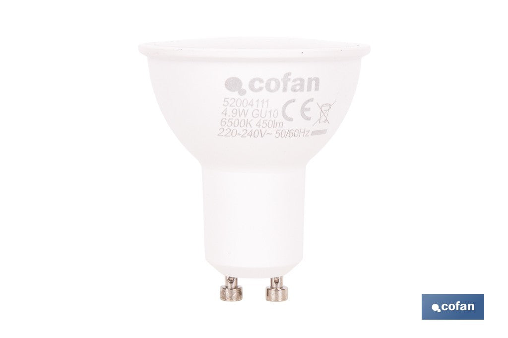 BOMBILLA LED GU10 4.9 W 450 LM 6500 K