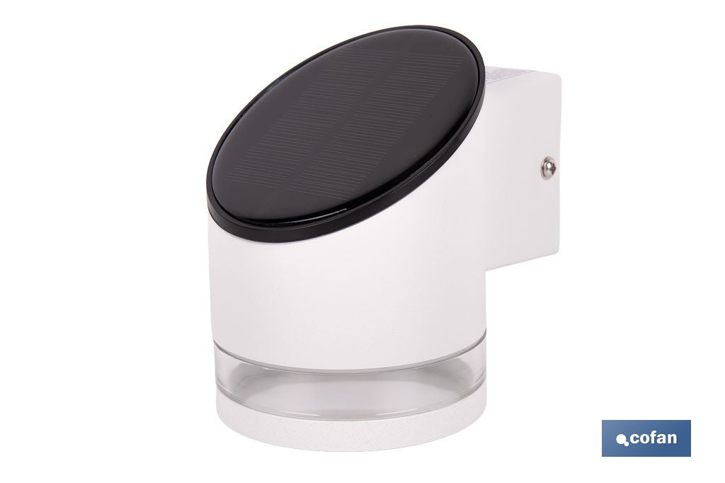 APLIQUE LED SOLAR BLANCO CON SENSOR 3,7 V 1,2 Ah IP65 3000 K 120 X 90 X 120 MM