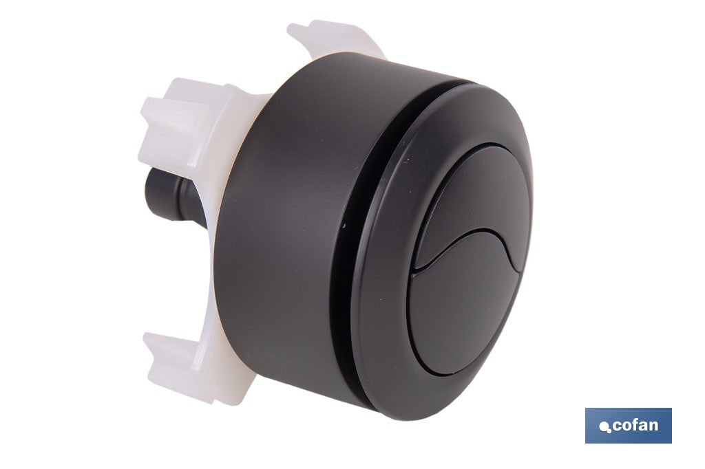 PULSADOR NEGRO DE DOBLE DESCARGA PARA DESCARGADOR MODELO EUME