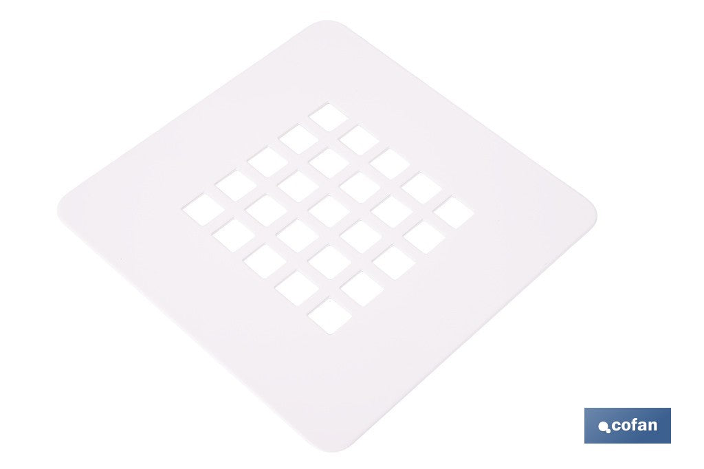 REJILLA DE DUCHA EN BLANCO MATE 125 X 125 MM