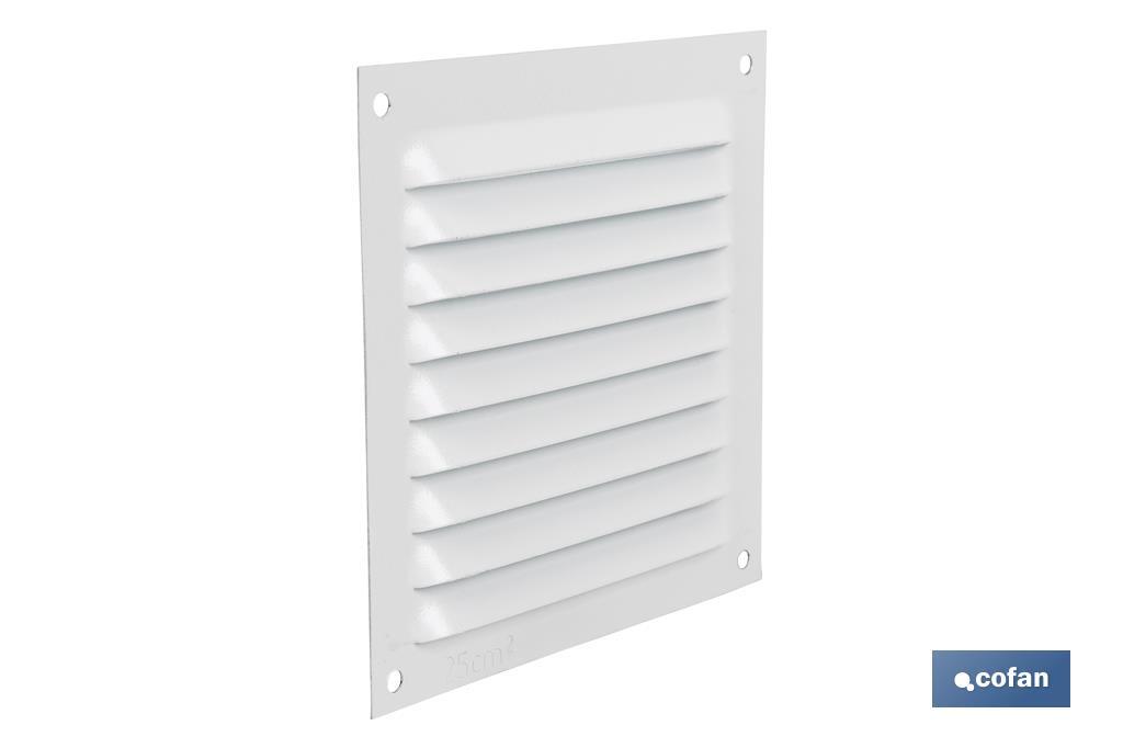 REJILLA DE VENTILACIÓN ALUMINIO BLANCO 10 X 10 CM venta unitaria