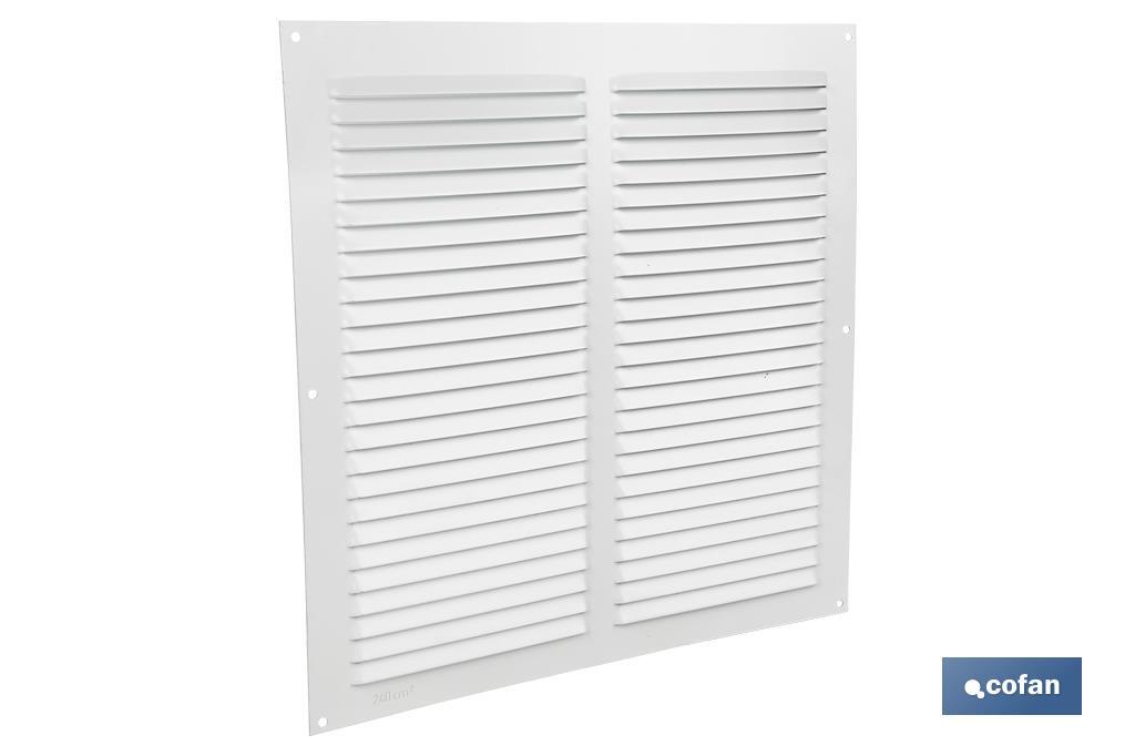 REJILLA DE VENTILACIÓN ALUMINIO BLANCO 30 X 30 CM