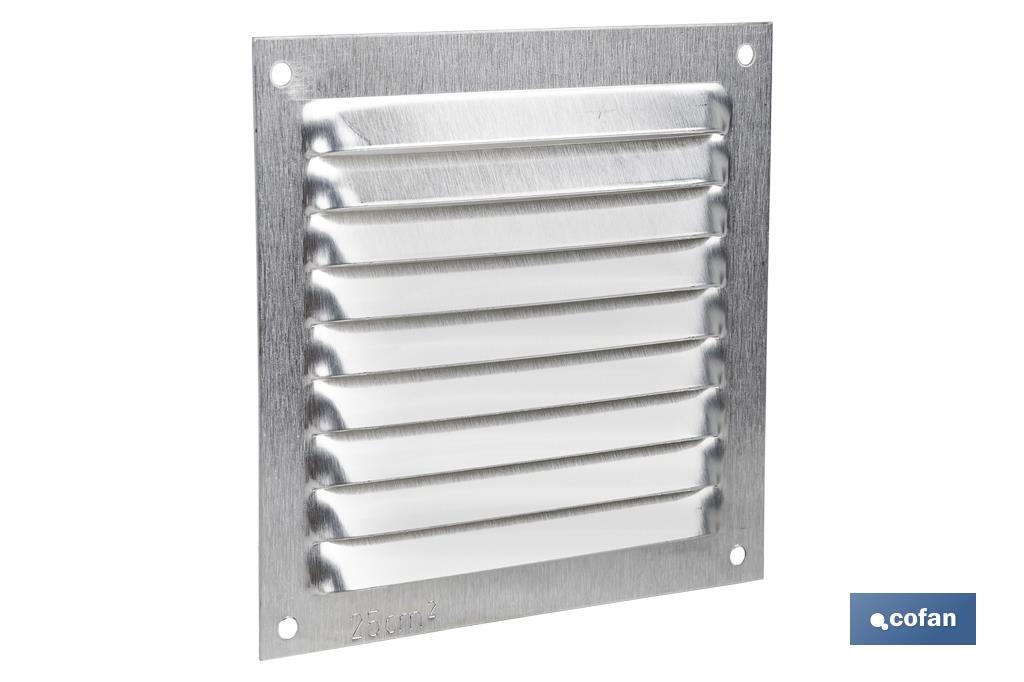 REJILLA DE VENTILACIÓN ALUMINIO 10 X 10 CM