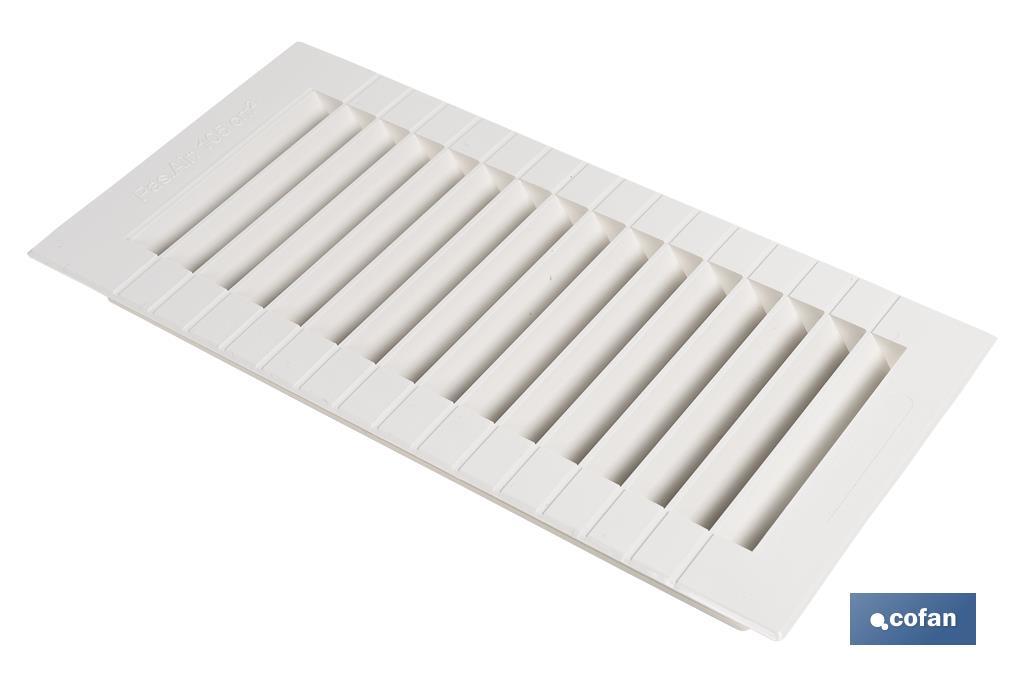 REJILLA DE VENTILACIÓN ABS PARA EMPOTRAR 13 X 26 CM
